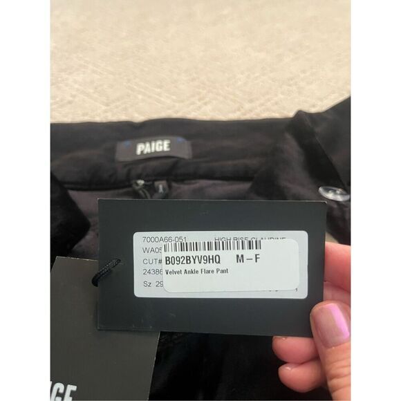 NWT Paige Velvet Ankle Flare Pants - Picture 7 of 8